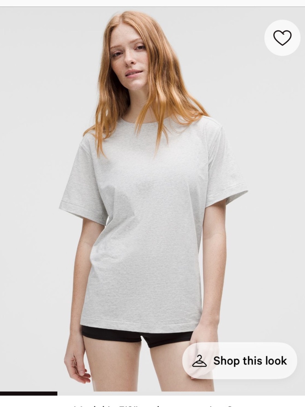 NWOT Lululemon Size 8 Light Gray All Yours Organic Cotton Tee (old style)